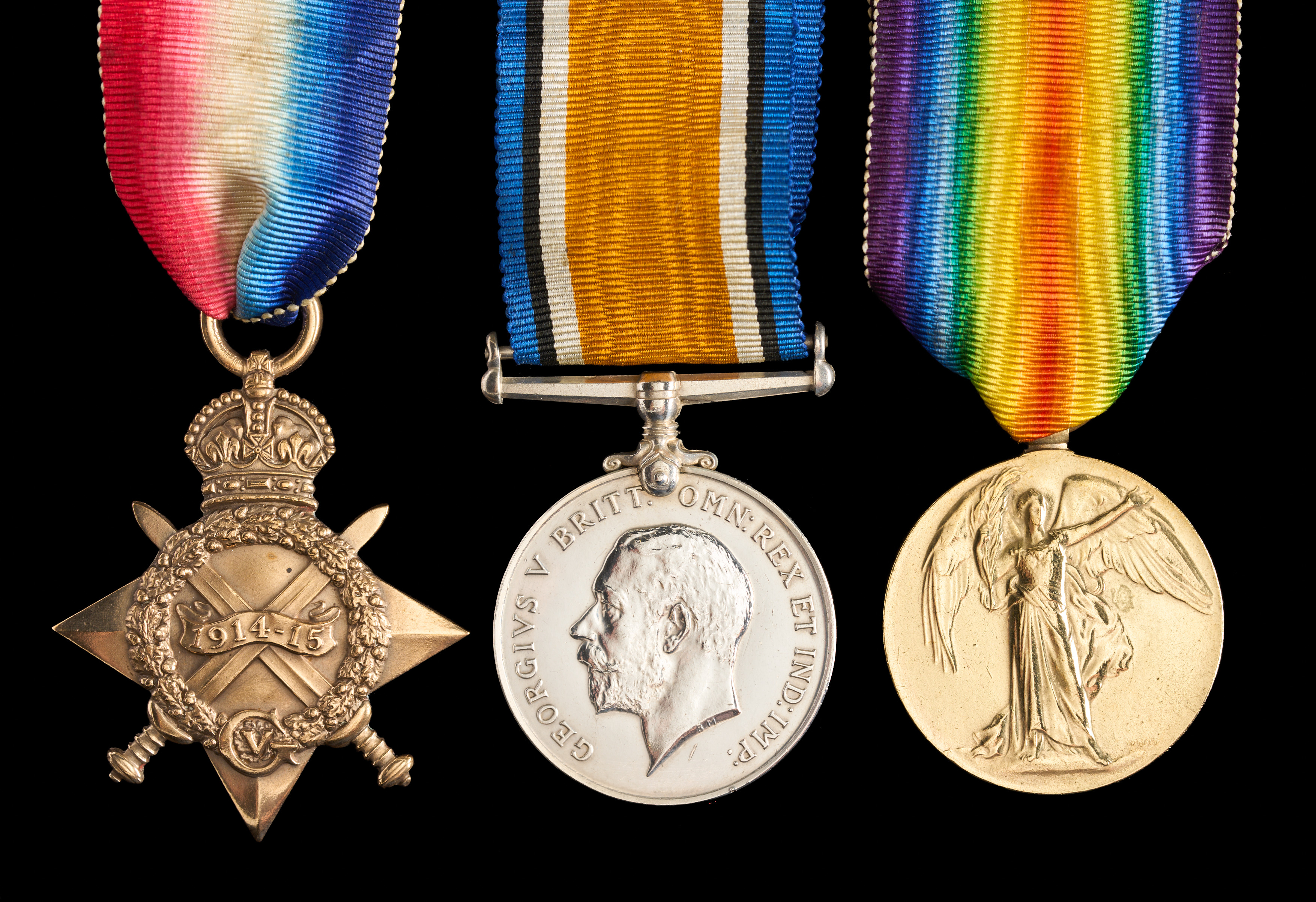 Percy Howard Jones : (L to R) 1914-15 Star; British War Medal; Allied Victory Medal